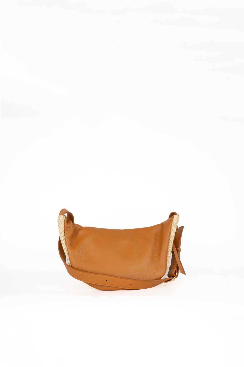 Rachel Straw Belt Bag - Camel