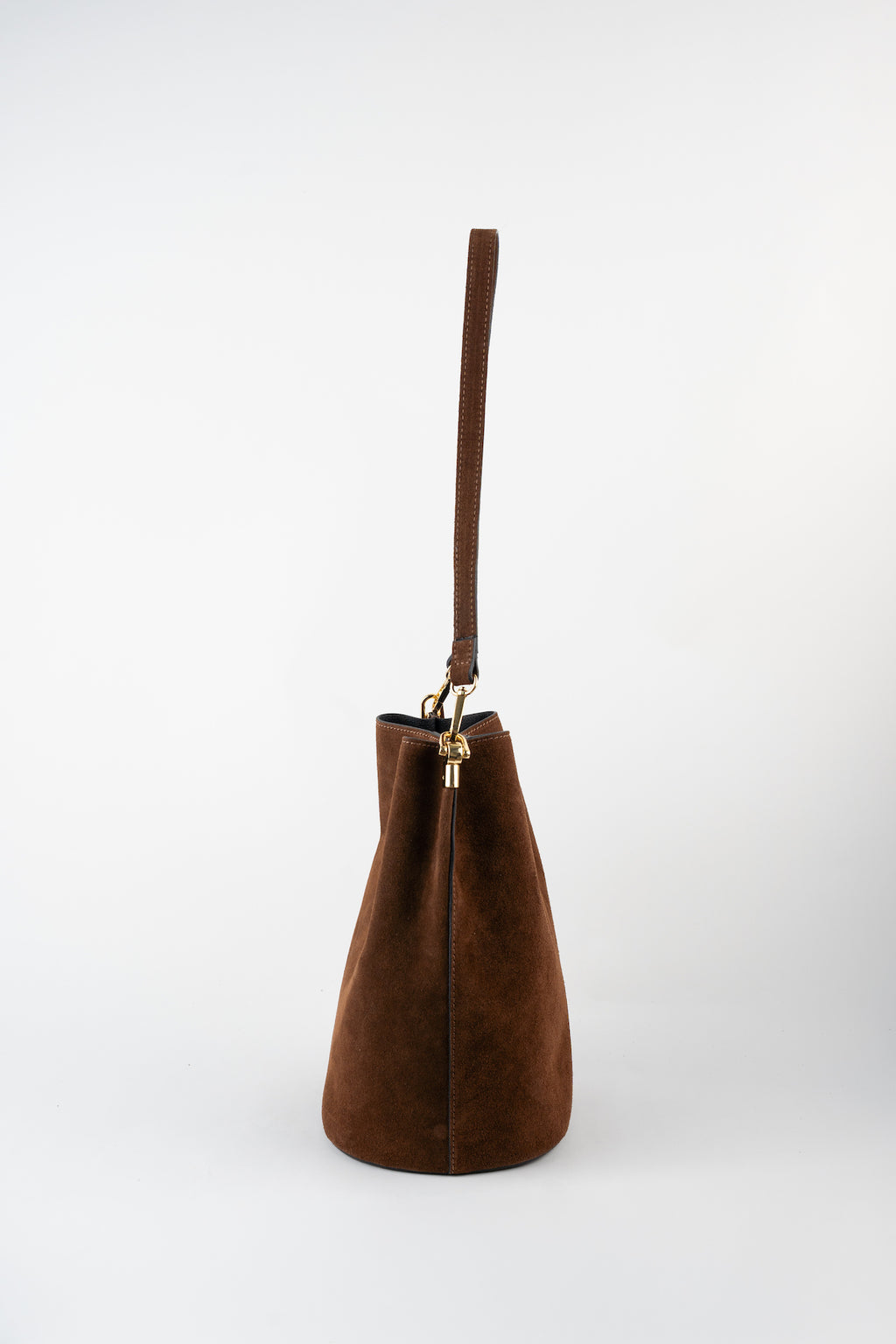 Borsa Secchiello Bruna Scamosciata - Marrone