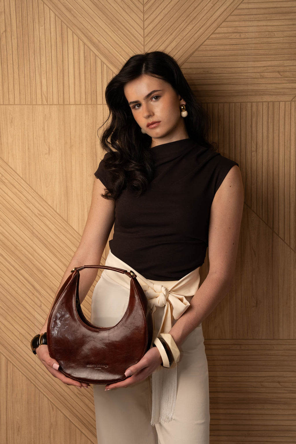 Borsa a mano Celia Vintage - Marrone