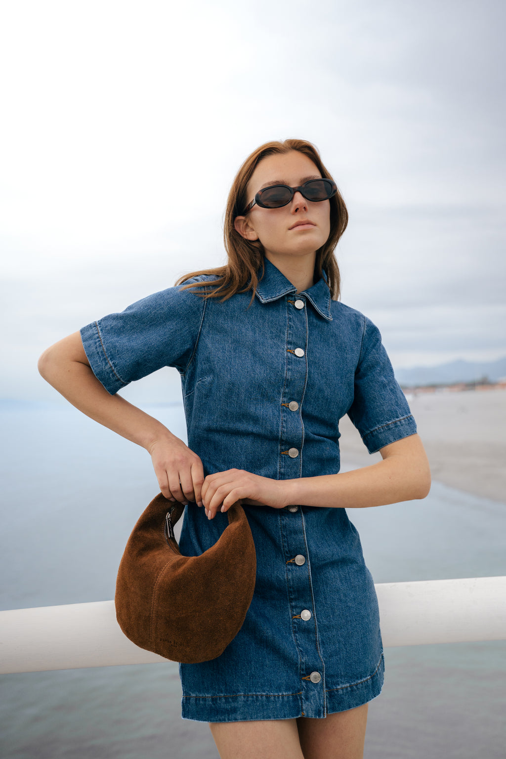 Dulce Suede Handbag - Camel