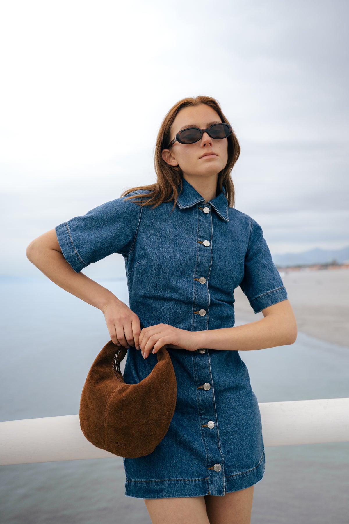 Dulce Suede Handbag - Camel