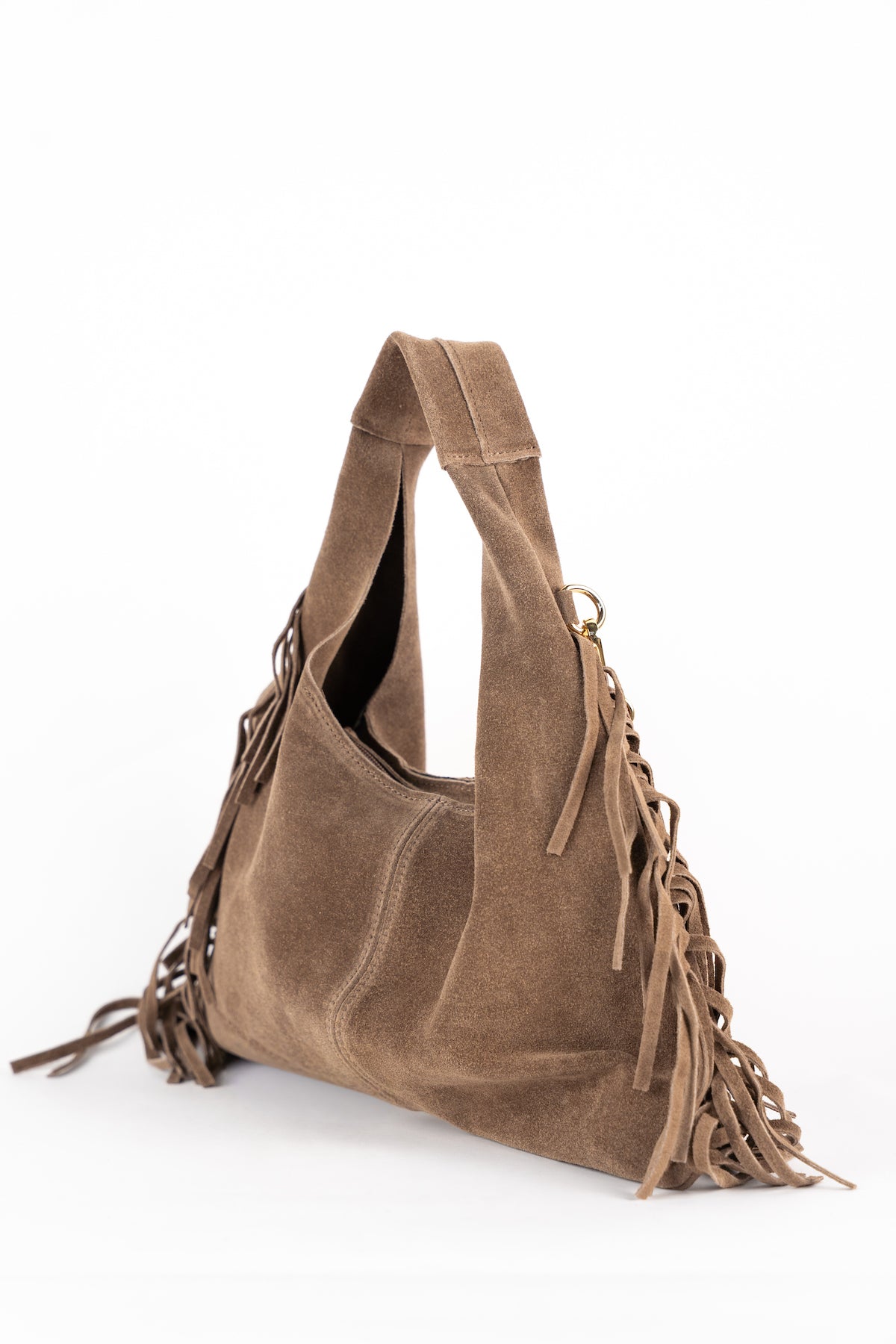 Eira Fringes Shoulder Bag - Taupe