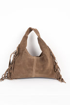 Eira Fringes Shoulder Bag - Taupe