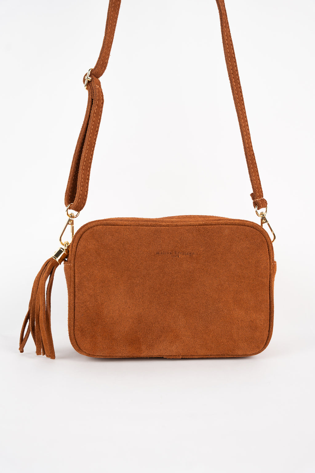 Bolso de hombro Gaby de ante - Marrón