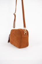 Bolso de hombro Gaby de ante - Marrón