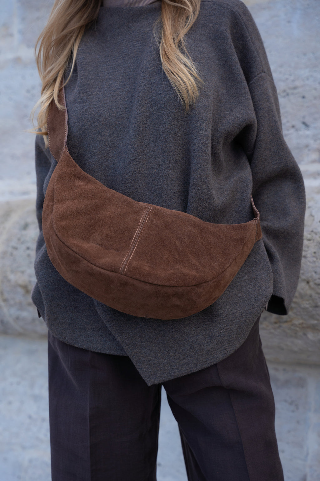 Borsa a tracolla Helsa - Marrone