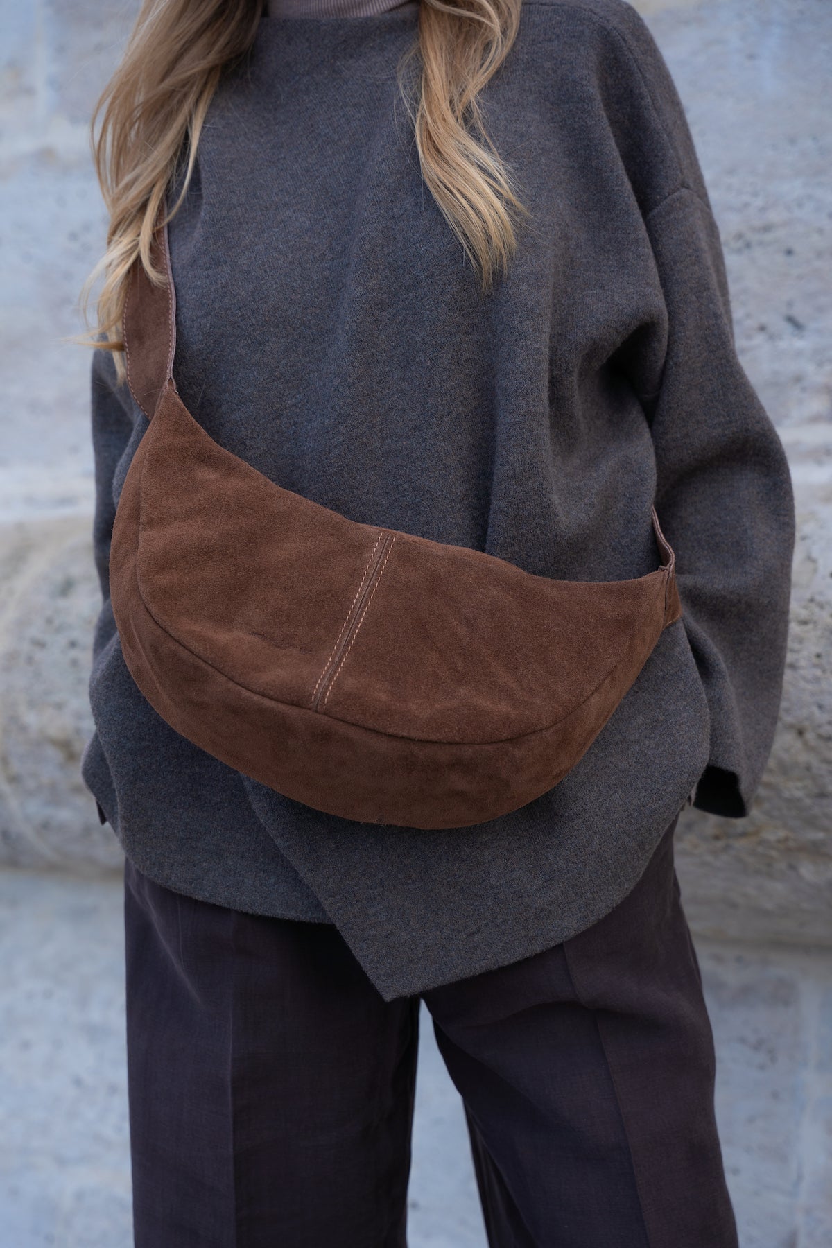 Borsa a tracolla Helsa - Marrone