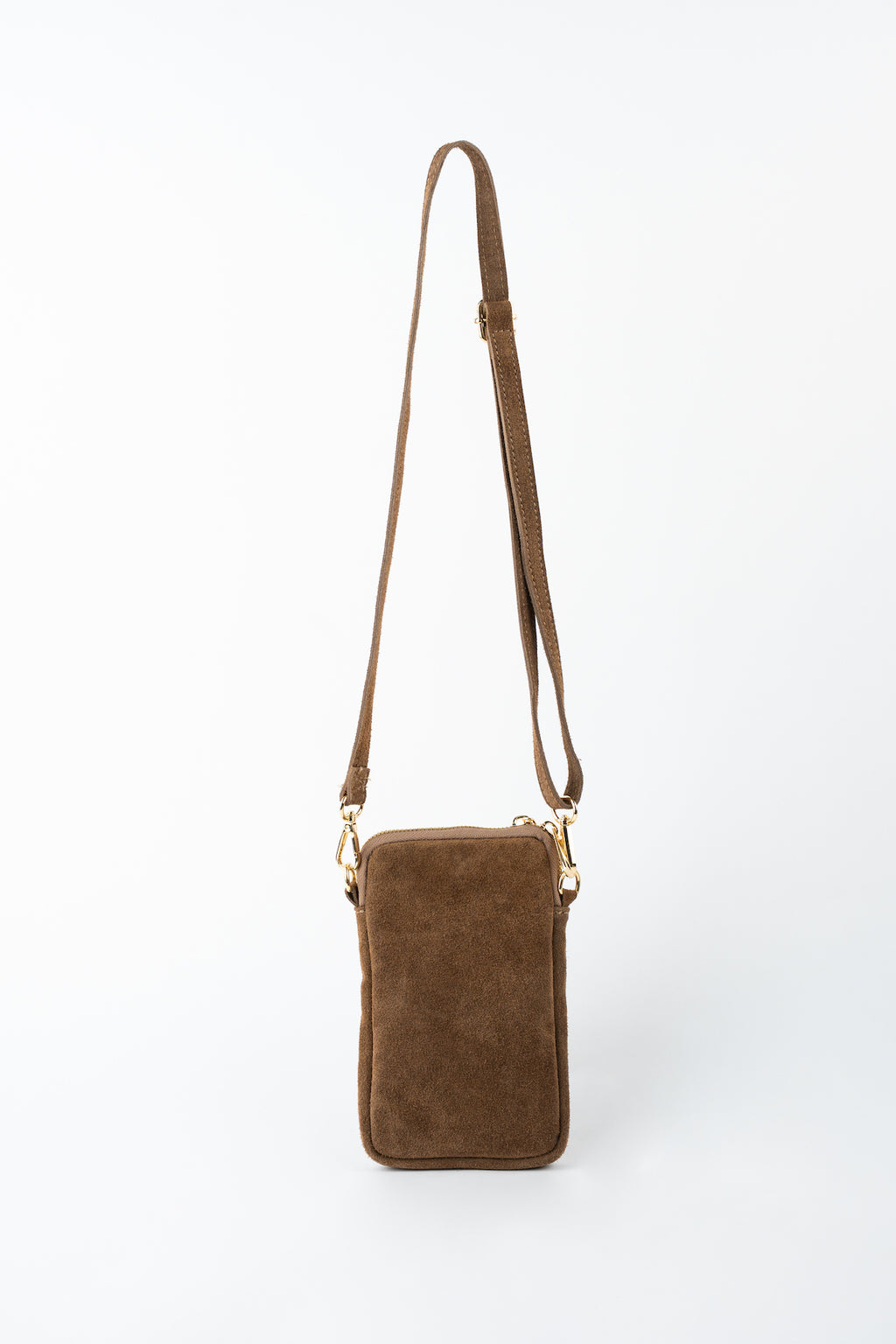 Laila Suede Crossbody Bag - Taupe