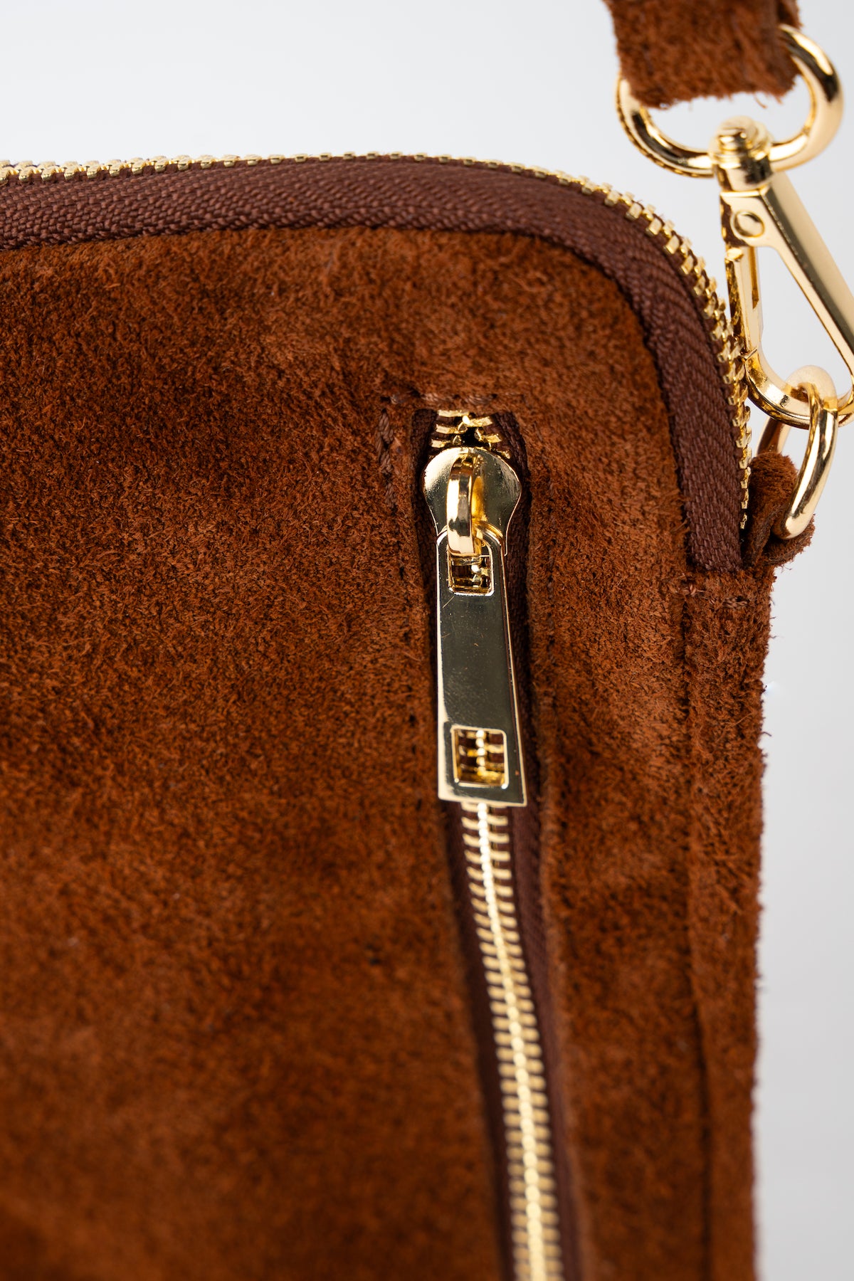 Borsa a Tracolla Laila Scamosciata - Marrone