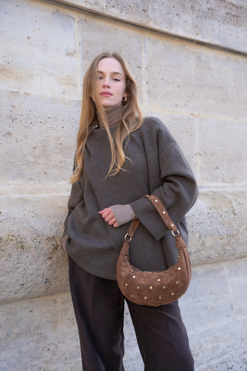 Lyra Crossbody Bag - Brown