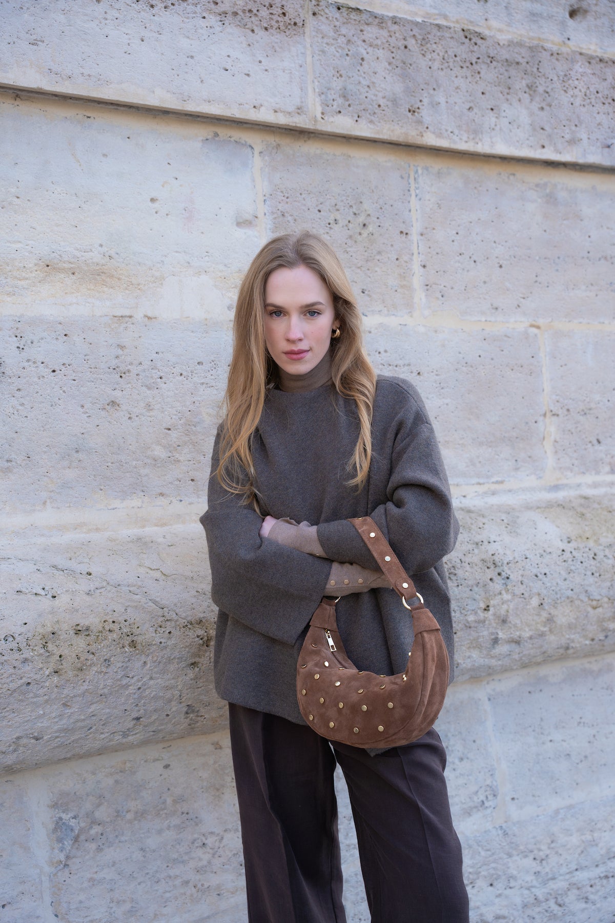 Lyra Crossbody Bag - Brown