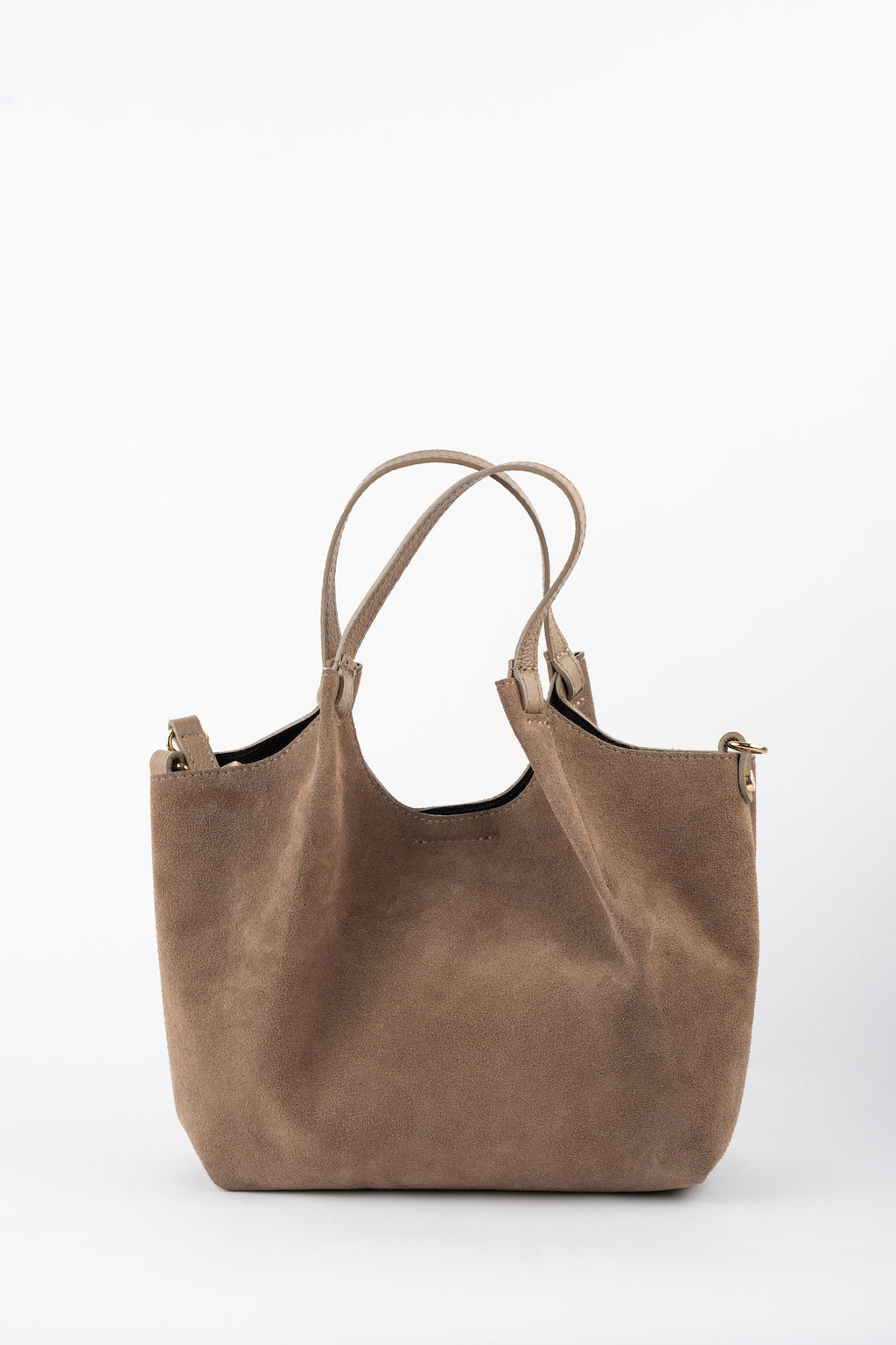 Ceto Suede Shoulder Bag - Taupe
