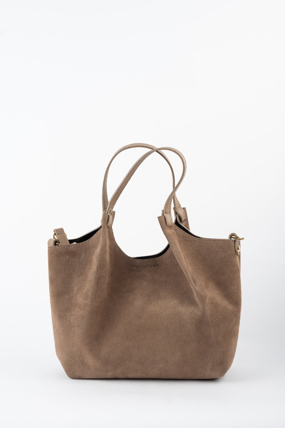 Ceto Suede Shoulder Bag - Taupe