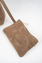 Sac Porté-Épaule Mini Ceto Suede - Taupe