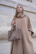 Sac Porté-Épaule Mini Ceto Suede - Taupe