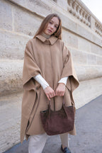 Mini Ceto Suede Shoulder Bag - Brown