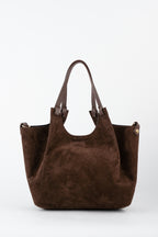 Mini Ceto Suede Shoulder Bag - Brown