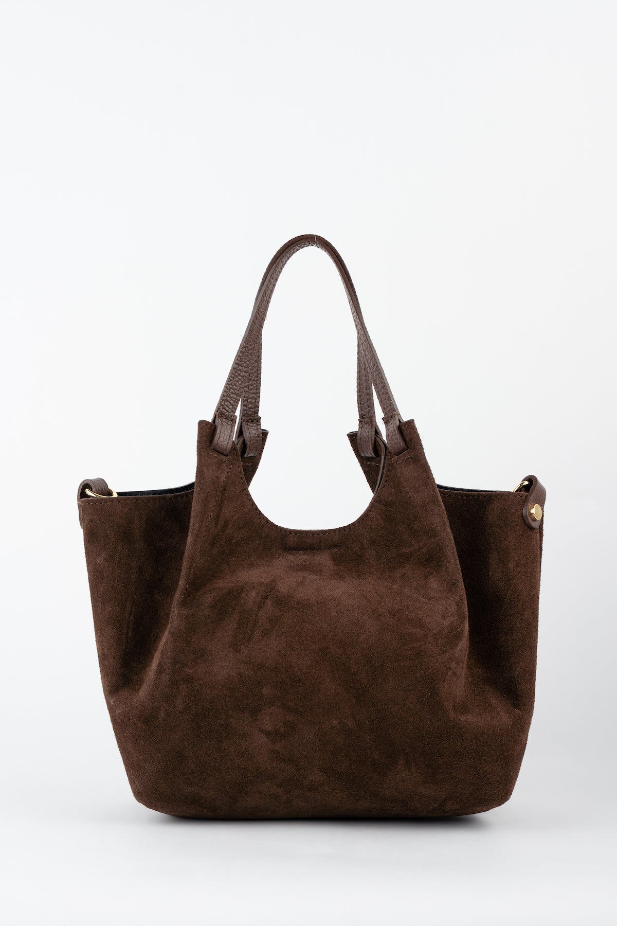 Mini Ceto Suede Shoulder Bag - Brown