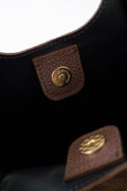 Mini Ceto Suede Shoulder Bag - Brown