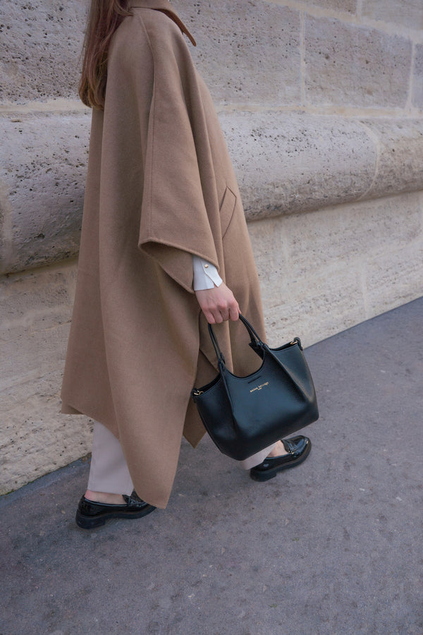 Mini Ceto Suede Shoulder Bag - Black