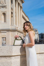Borsa a tracolla Milano - Beige /Verde bottiglia