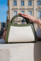 Borsa a tracolla Milano - Beige /Verde bottiglia