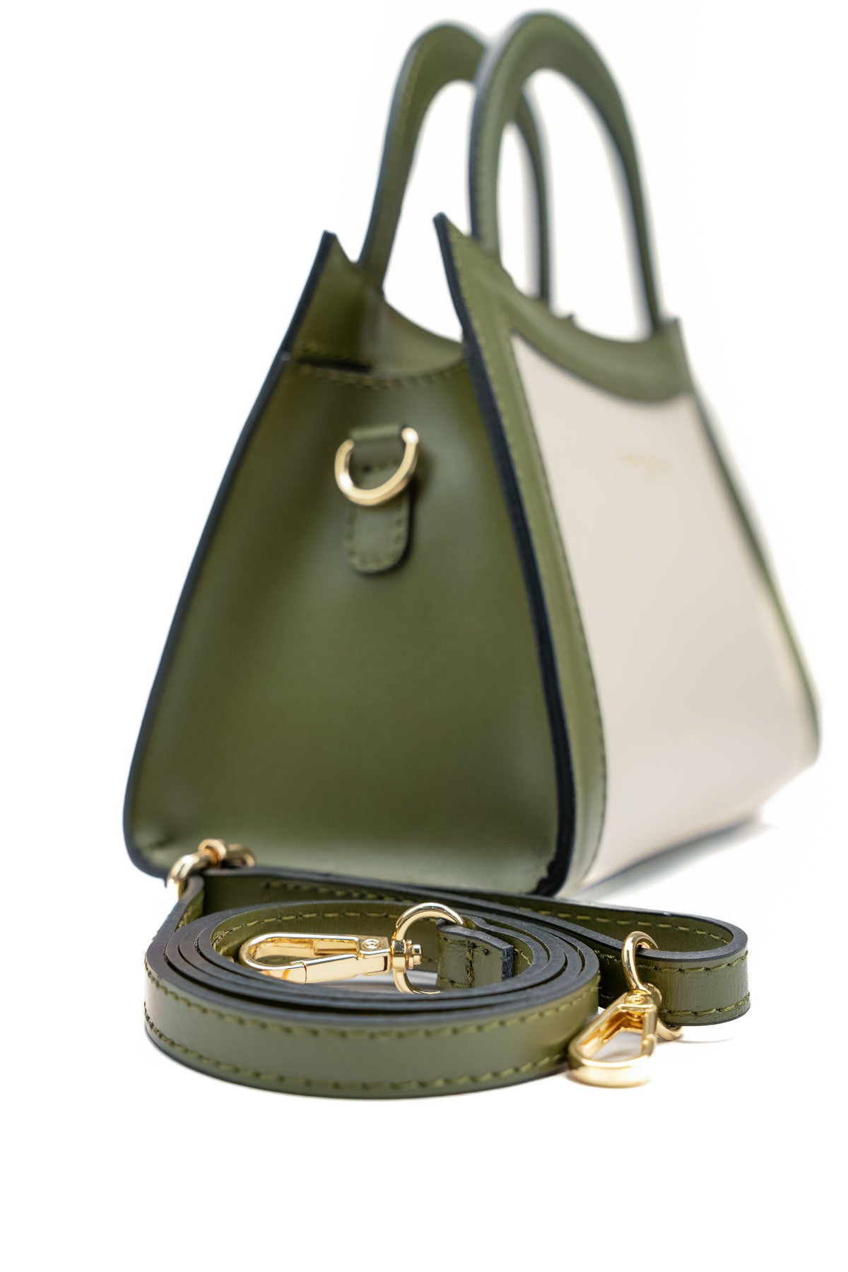 Borsa a tracolla Milano - Beige /Verde bottiglia
