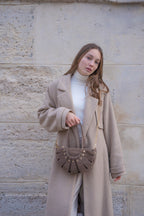 Mini Sparti Suede Handbag - Taupe
