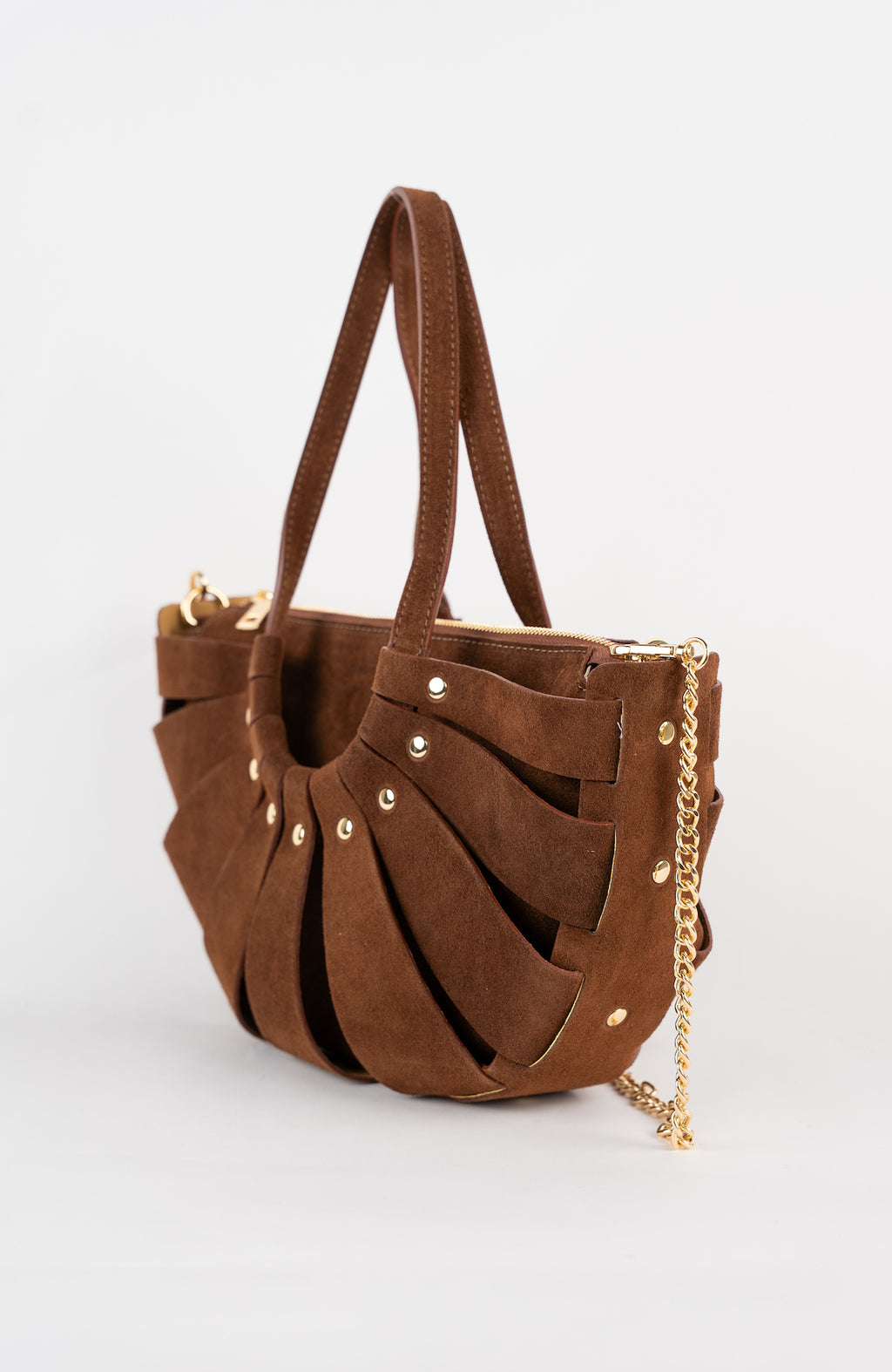 Bolso de mano Mini Sparti Suede - Marrón