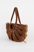 Bolso de mano Mini Sparti Suede - Marrón