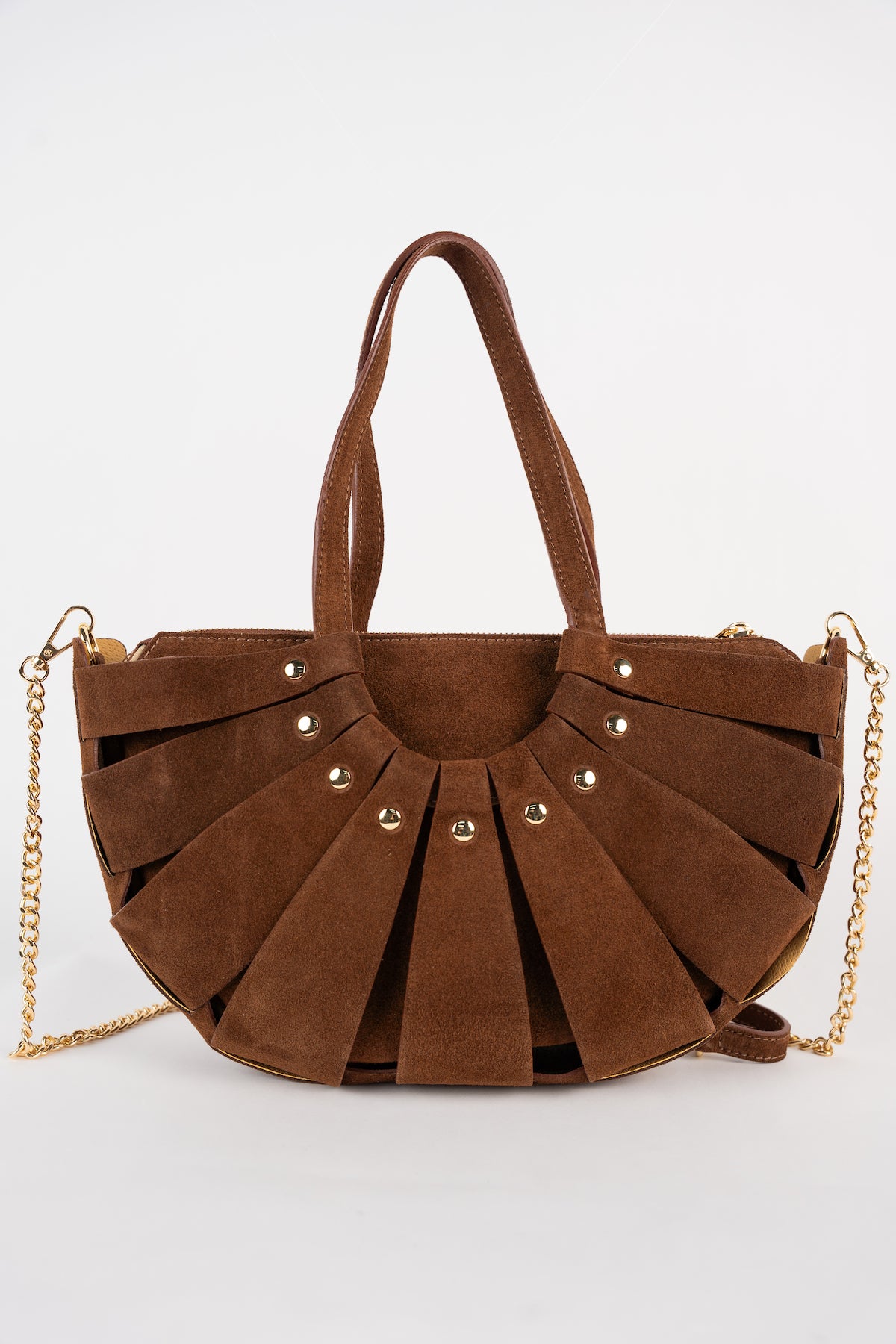 Bolso de mano Mini Sparti Suede - Marrón