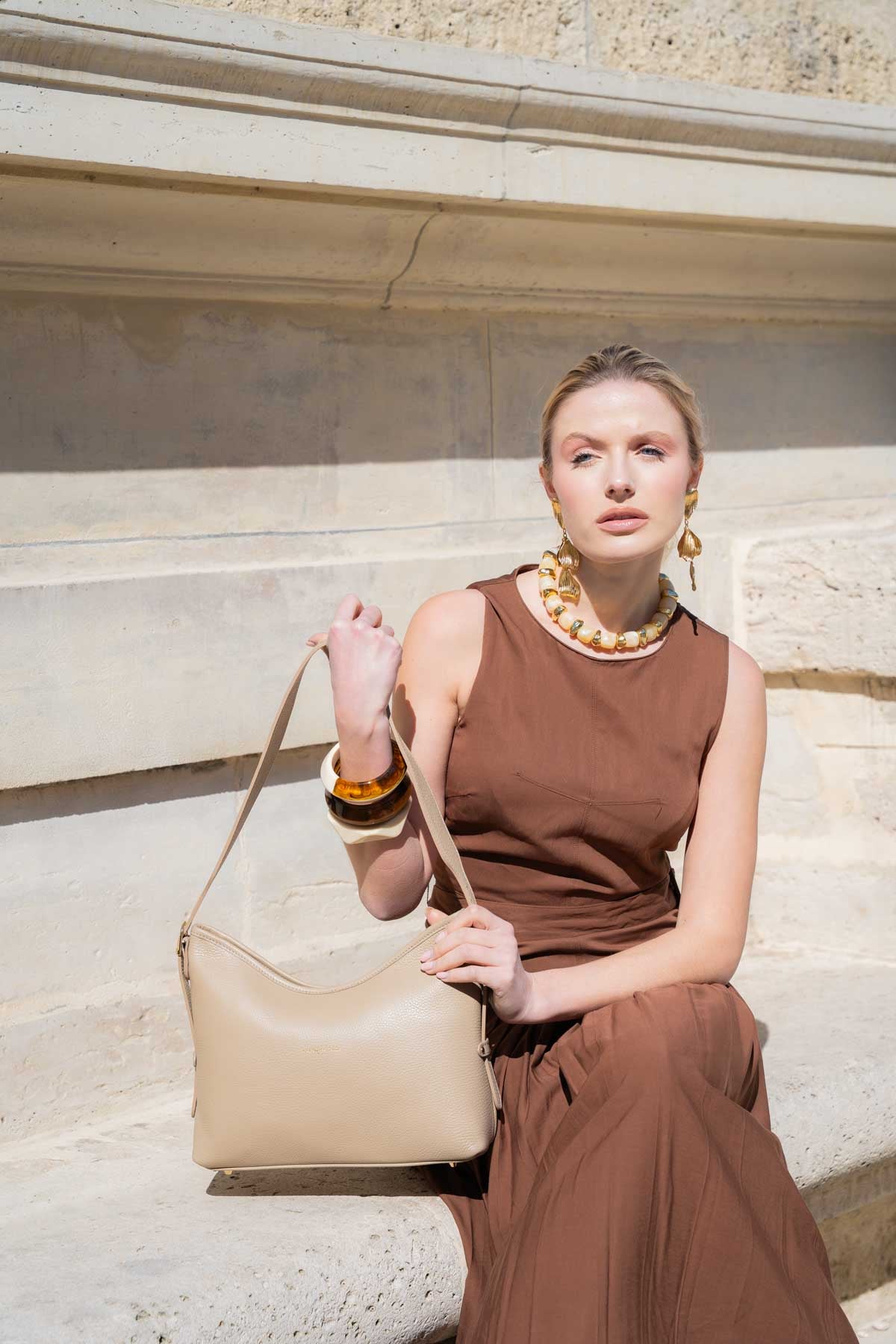 Sac Porte Epaule Olia - Taupe