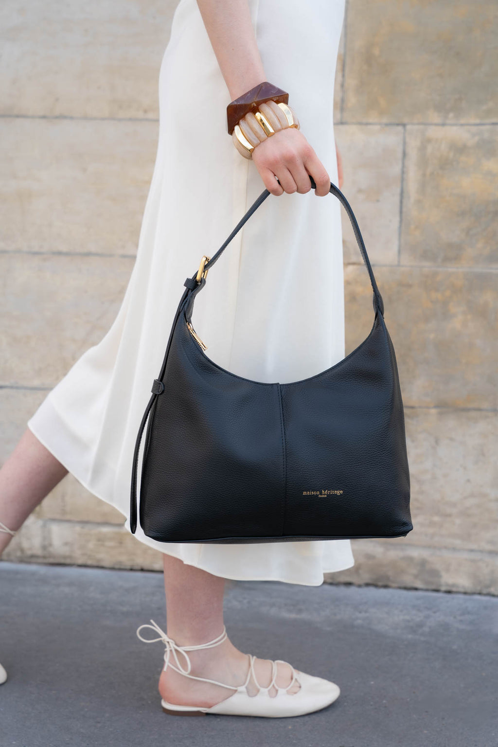 Borsa a Spalla Onda - Nera