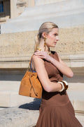 Siesta Suede Crossbody Bag - Camel