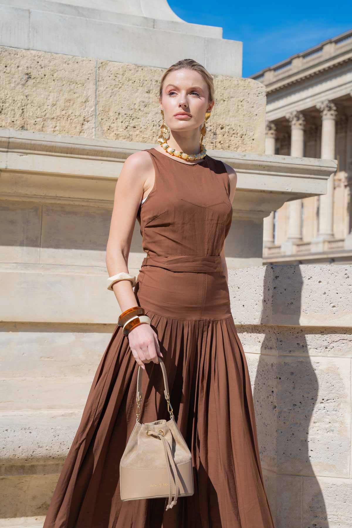 Bolso bandolera Siesta Suede - Topo