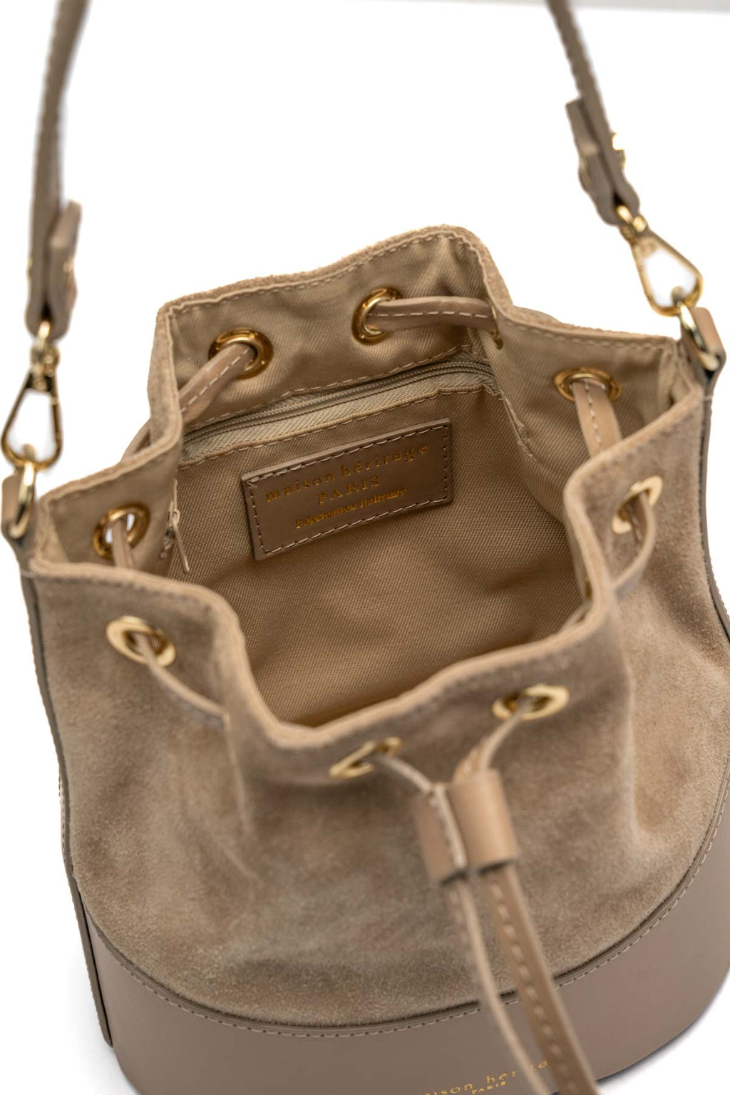 Bolso bandolera Siesta Suede - Topo