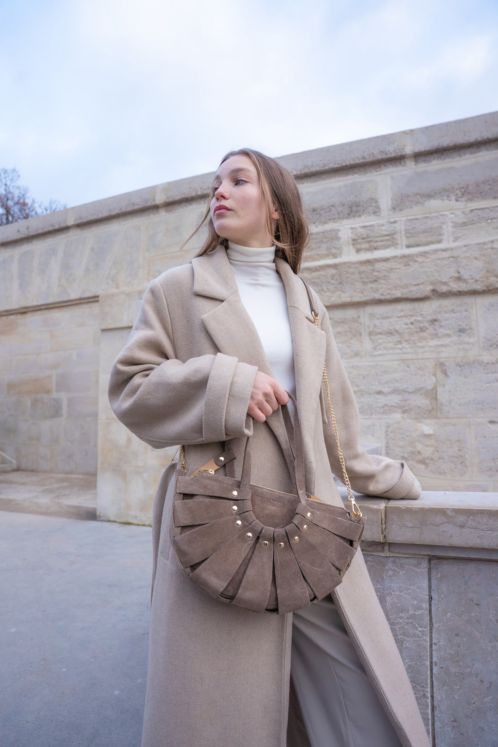 Bolso de Mano Sparti de Ante - Topo