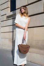 Grained Votti Crossbody Bag - Camel