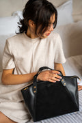 Parl Suede Handbag - Black Suede