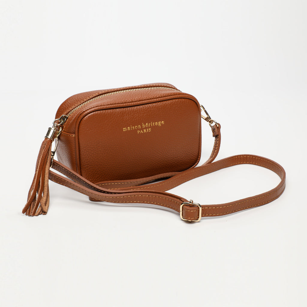 Mini Gaby Crossbody Bag - Dark Camel