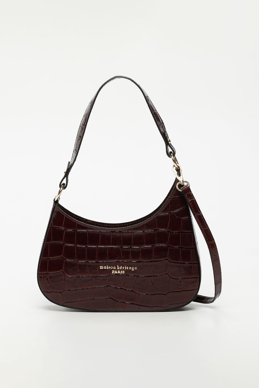 Borsa a spalla Aline Croco - Bordeaux