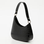 Borsa a spalla Aline Croco - Nero