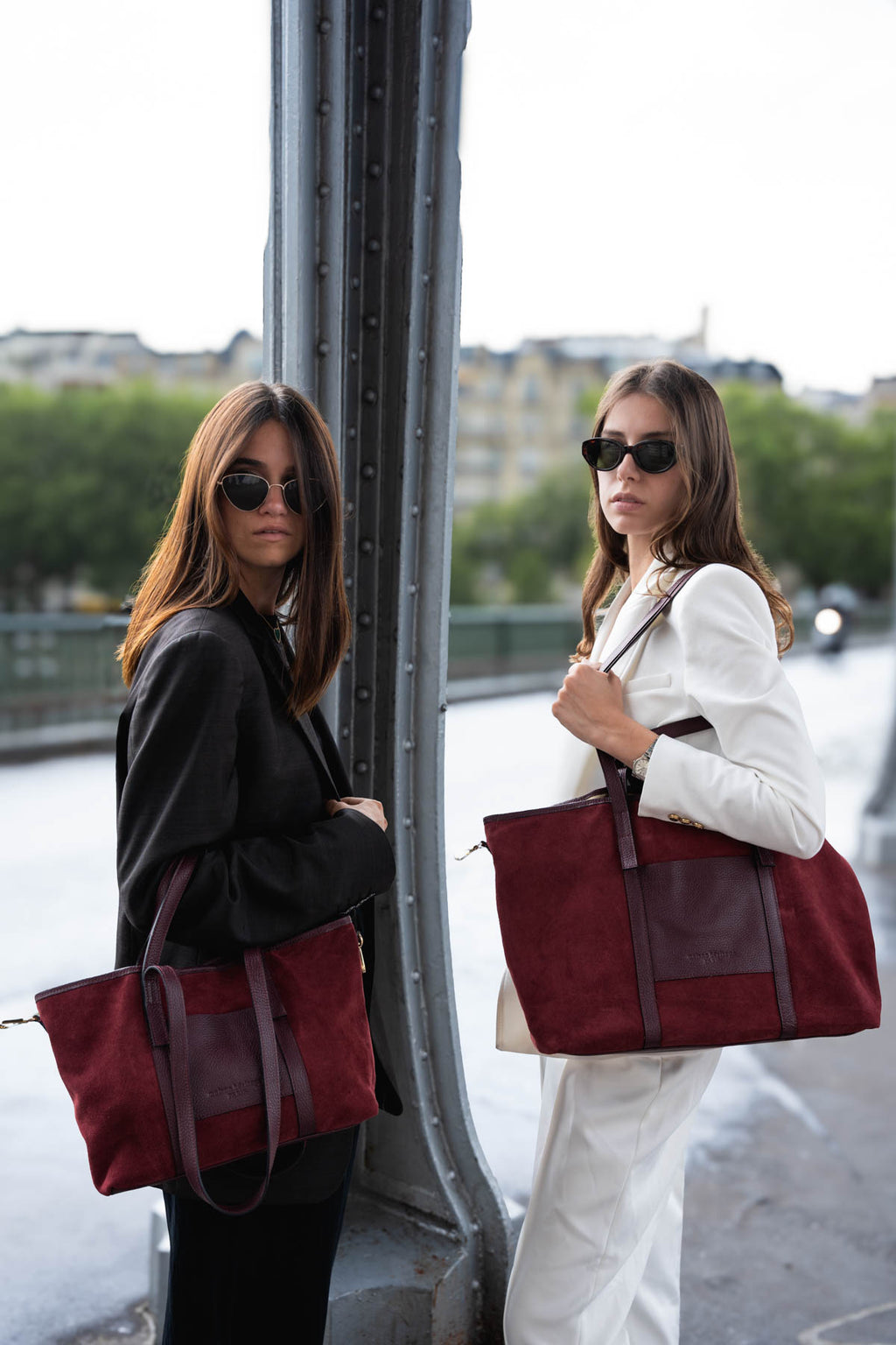 Bolso Tote Mini Malta Suede - Burdeos