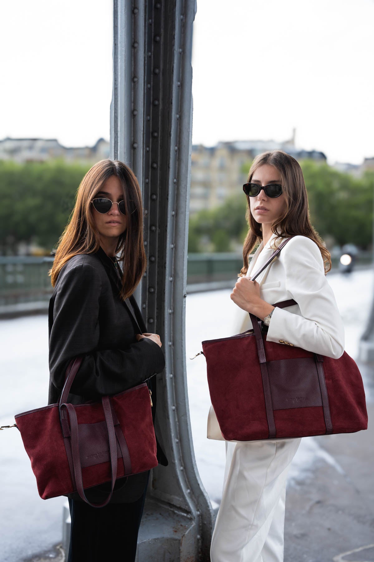 Bolso Tote Mini Malta Suede - Burdeos