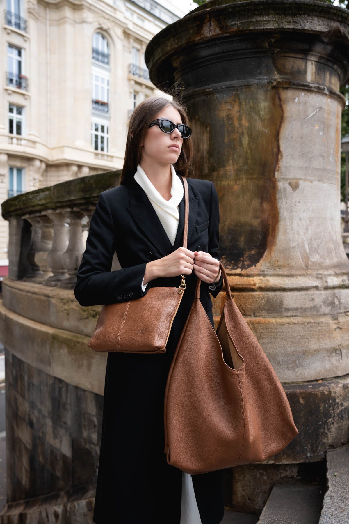 Bolso tote Perle - Camel