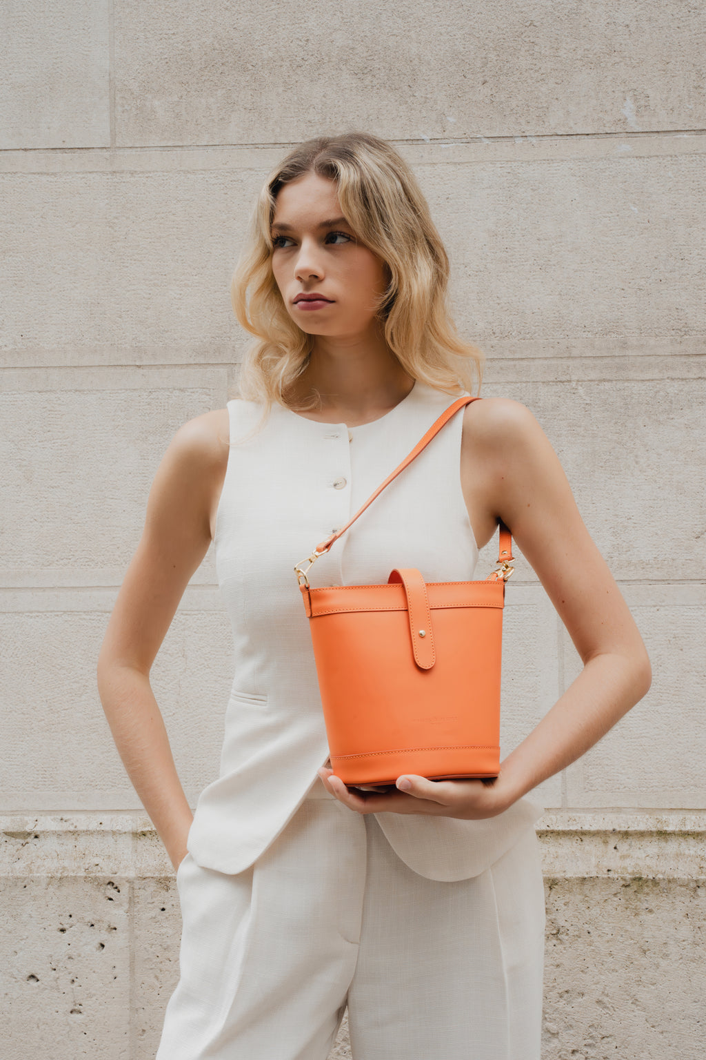 Bolso de hombro Helle - Naranja / Marrón