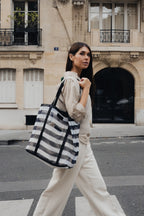 Borsa a spalla Tempo - Bianca e nera