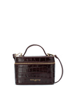 Sac À Bandoulière Bora Croco - Bordeau