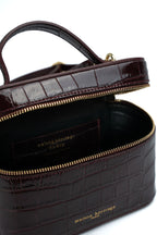 Sac À Bandoulière Bora Croco - Bordeau