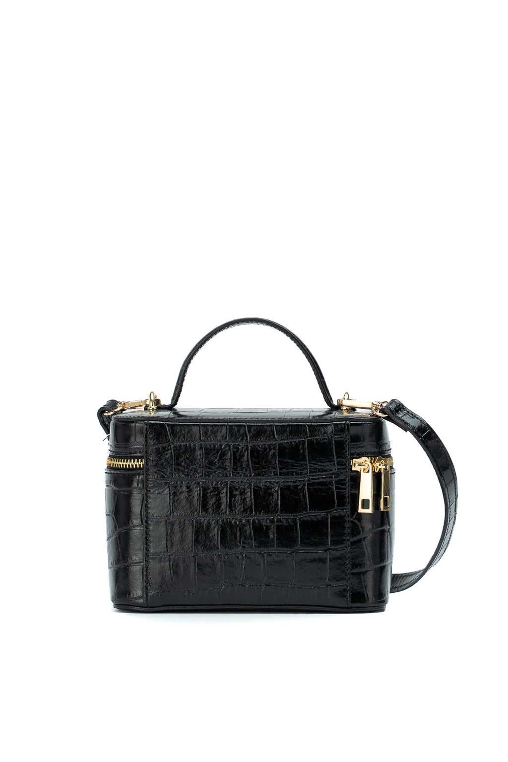 Sac À Bandoulière Bora Croco - Noir